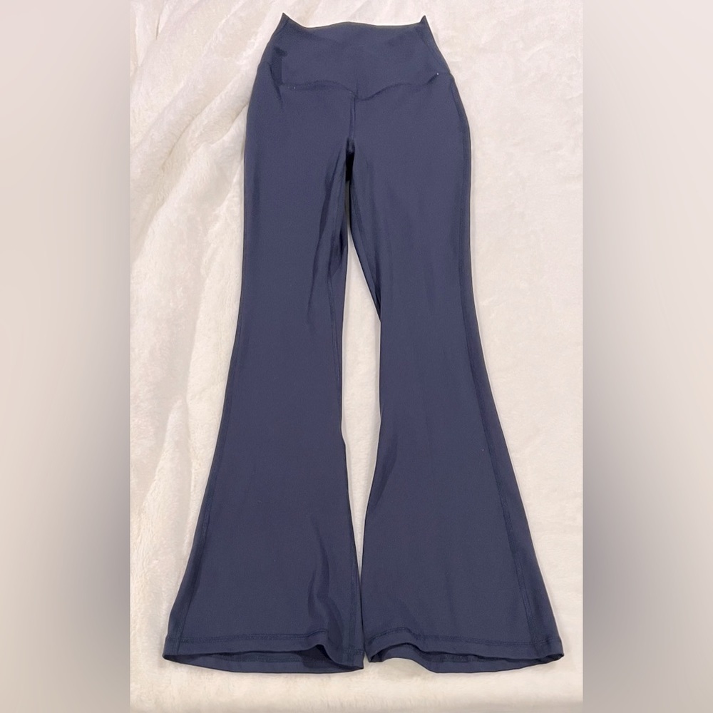 INTERLINK CIRE ELASTIC FREE CROSSOVER V-BACK FLARED LEG YOGA PANTS